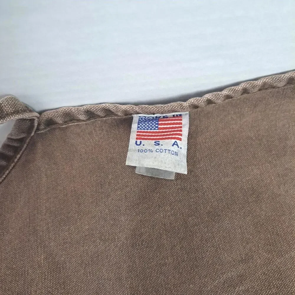 Classic Wall Drug Cowboy‎ Brown Canvas Apron  Made in the USA Pre Owned